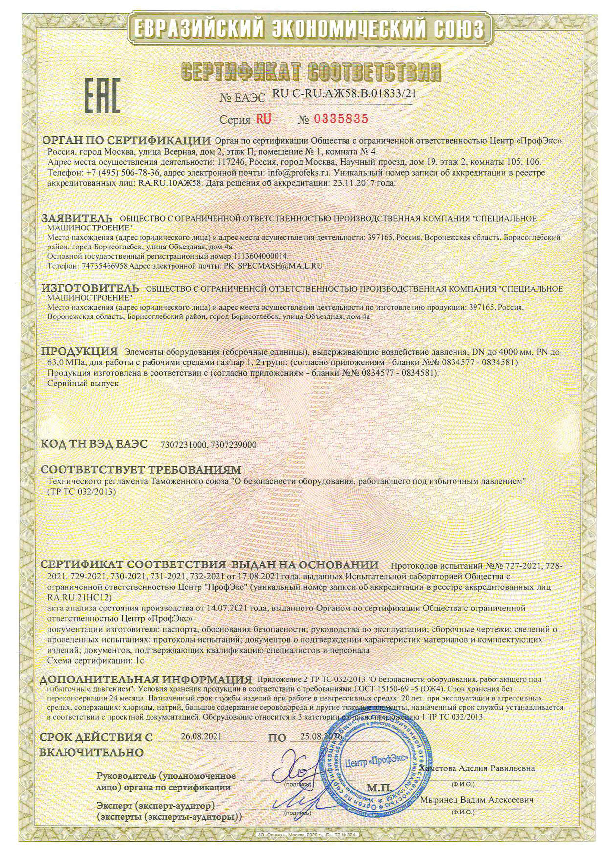 Сертификат ТР ТС 2021_1